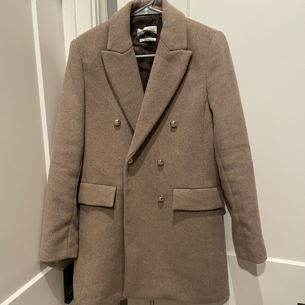 Mango - Mid Length Wool Blend Coat